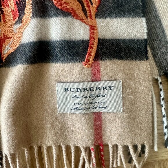 Burberry Limited Edition Embroidered Scarf - Picture 2 of 3